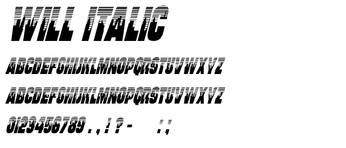 Will Italic font